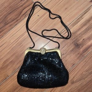 Black and gold evening purse
